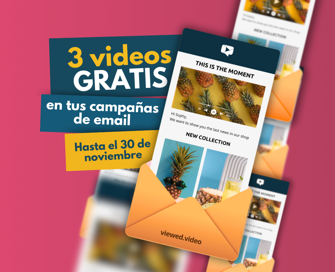 3 videos en tus campañas de email sin coste alguno (Post de Instagram) 3 videos gratis en tus campañas de email